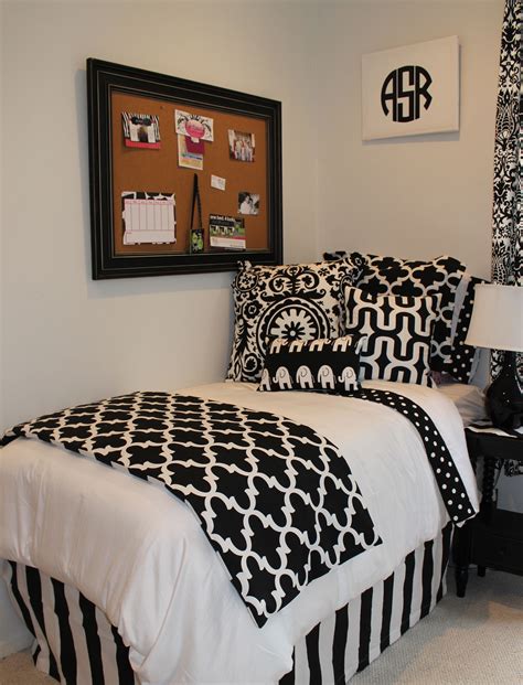 black and white dorm|Black and White Dorm Room Decor .